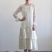 Antique Wedding Dress . Vintage . 1920s . Lace Sleeves . Satin . Flapper Bride