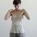 Vintage Camisole . Lace . Pale Pastel Pink . Lingerie . Negligée . 1970s Nylon Cami