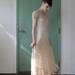 RESERVED . Antique 20s Lace Dress . Ecru . Flapper Wedding Gown . Bias Cut . 1920s Gatsby Era