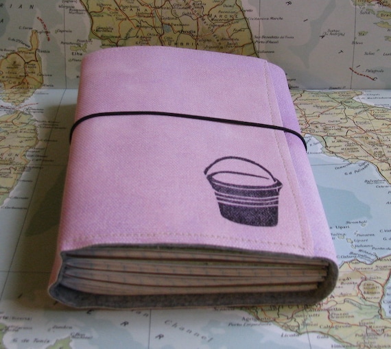 bucket list journal with maps as travel journal