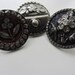 Vintage Buttons - Collector small pressed and molded pewter florals, very antique (lot1101)