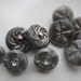 Vintage Buttons - Czech Glass beautiful lot of 10 silver luster, some with rhinestones, 3 sizes (lot 1052)