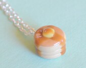 Stack of Pancakes Necklace Clay Miniatures