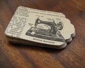 Vintage Dictionary Hand Punched Tags