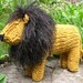 Knitted Lion Toy, Merino Yarn