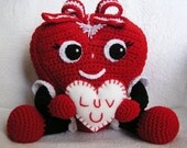 Pdf Crochet Pattern PUDGY VALENTINE HEART