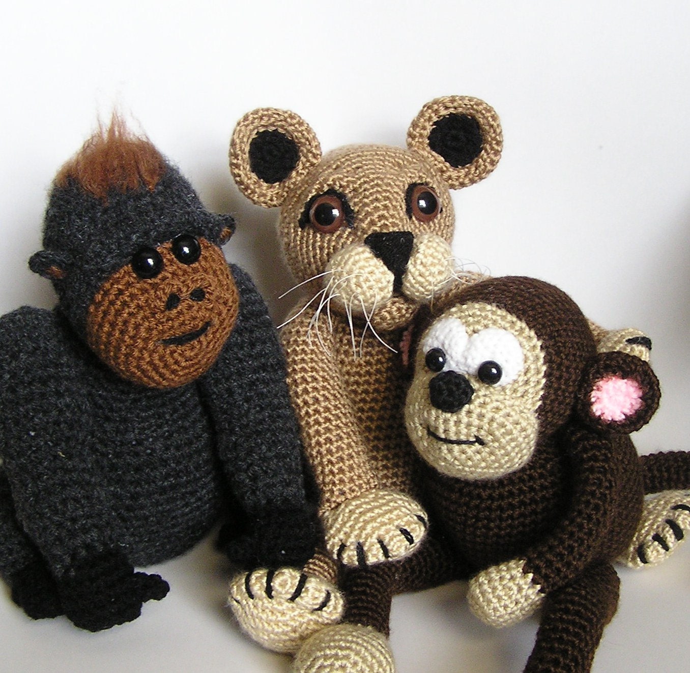 PDF crochet pattern JUNGLE BUDDIES