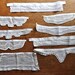 Antique Lot Lace Cuffs and Collars Cotton Embroidered Whitework Crafts Sewing Victorian Edwardian