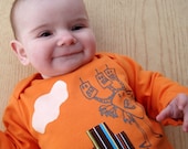 robosaurus - hand silk screened, 6-18 mo infant lap tee