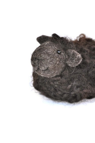 Needle felted Black Sheep