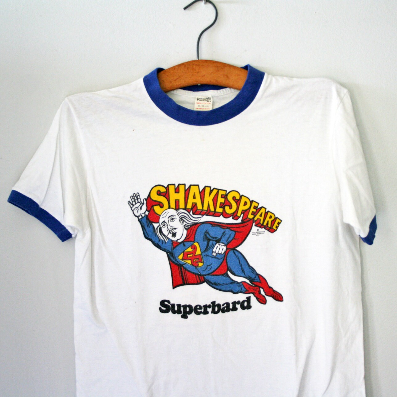 vintage 70s Shakespeare Superbard Ringer T Shirt