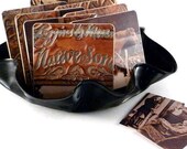 LOGGINS and MESSINA - Record Album Coasters with Vinyl Record Bowl