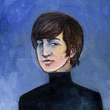 John Lennon of the Beatles - 5x5 Painting Print