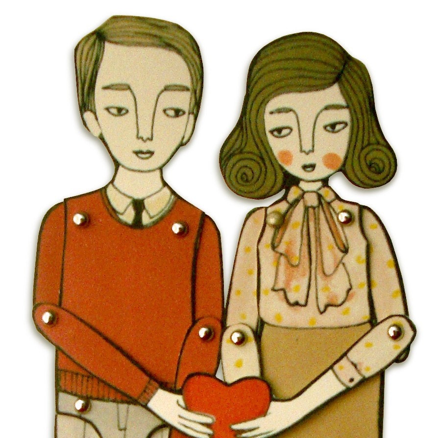 miniature moveable valentines dolls