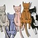 kitty cat moveable paper doll (tuxedo)