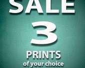 Print Set Special, Any Three Prints of Choice, Three for Two, Signed.