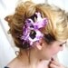 so far away - a purple orchid comb w\/black netting