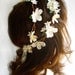 ivory wedding head piece - BO PEEP - rustic chic, flower head wreath