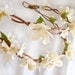 ivory wedding head piece rustic chic - BO PEEP -  flower head wreath