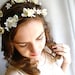 ivory wedding head piece rustic chic - BO PEEP -  flower head wreath