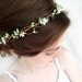 green / white hair circlet - PIPPA - bridal or flower girl head wreath