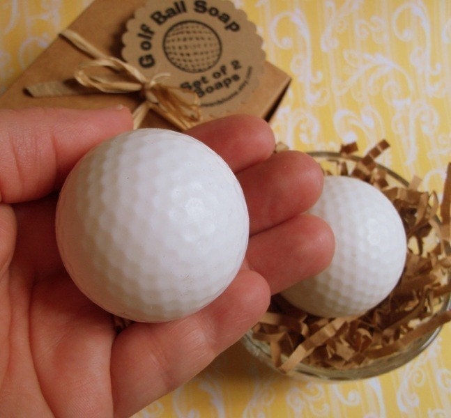 Golf Ball Soap Set - VEGAN Glycerin Soap - You choose Green Ivy Scented or Fresh Cut Grass Scented Il_170x135