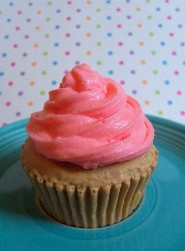 Strawberry CUPCAKE SOAP - Big Full Sized Strawberry Cream Cupcake Scented Shea Butter Soap - Vegan Il_170x135