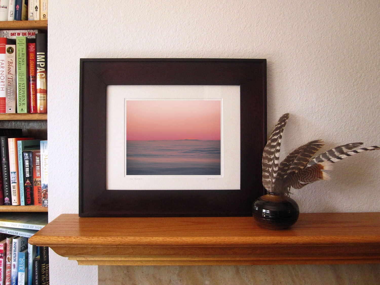 Nature Photography -Fog -Pink Dawn -8x10 Print -Sweet Dreams Print -Bedroom Art -Pink Nursery -Colorado Fine Art Photography