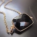 Black Onyx Gold Pendant Necklace