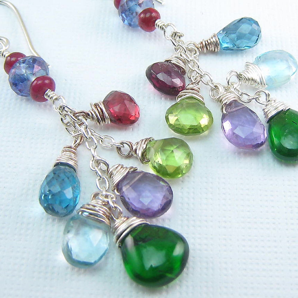 Gemstone Color Wheel Earrings (AZIZI 323)