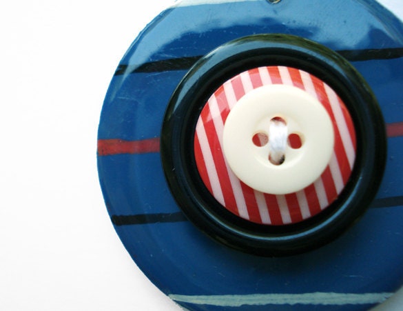 Button Pendant- Cheap and Cheerful Chippy