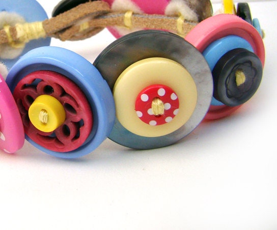 Button Bracelet- Don't Be Mean, Jellybean