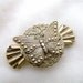 Small Butterfly Barrette in Antiqued Brass