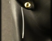Gold Post Earrings with a Silver Tail - Solid Gold Stud with an Argentium Silver Post - Unique Minimalist Modern Artisan