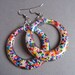 Resin Sprinkle Earrings - Vintage Showgirl Style Hoop Earrings