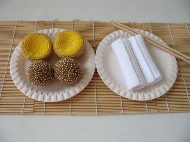 Crochet Pattern - DIM SUM- Toys / Playfood - PDF