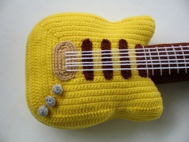 Crochet Pattern - ELECTRIC GUITAR- Toys - PDF