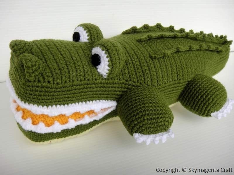 Crochet Pattern - ALLIGATOR - Toys / PDF