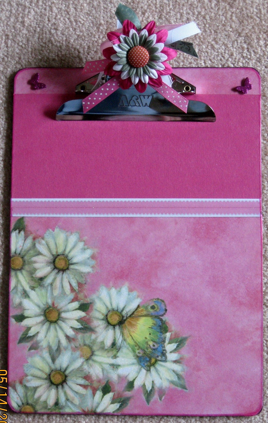 Daisies Altered Clipboard 9x12 Letter size
