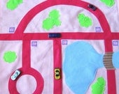 Little Miss Race Car Driver Roadway Play Mat with Personalized Carry Bag