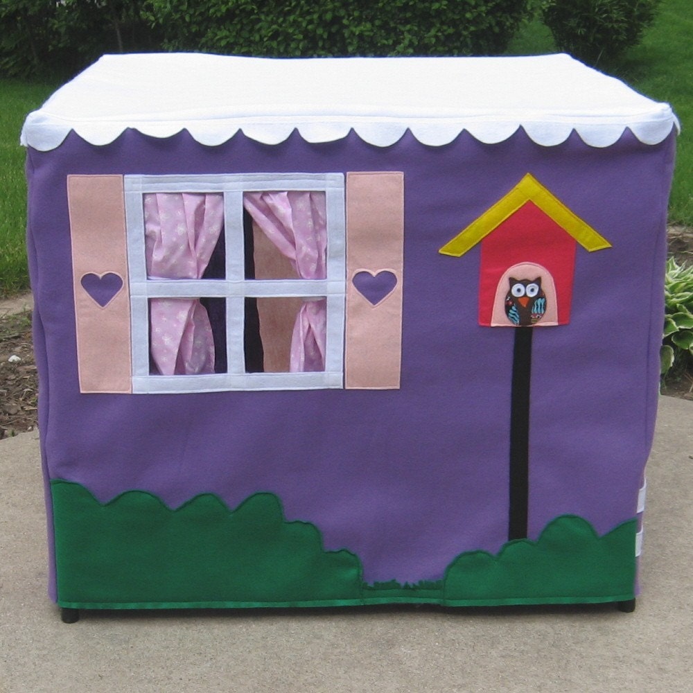 Card Table Playhouse, Toy, Handmade, Lavender Lane Cottage, Personalized, Custom Order