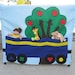 Kids Playhouse, All Aboard Train Station, Fits Your Card Table, Custom Order, Personalized