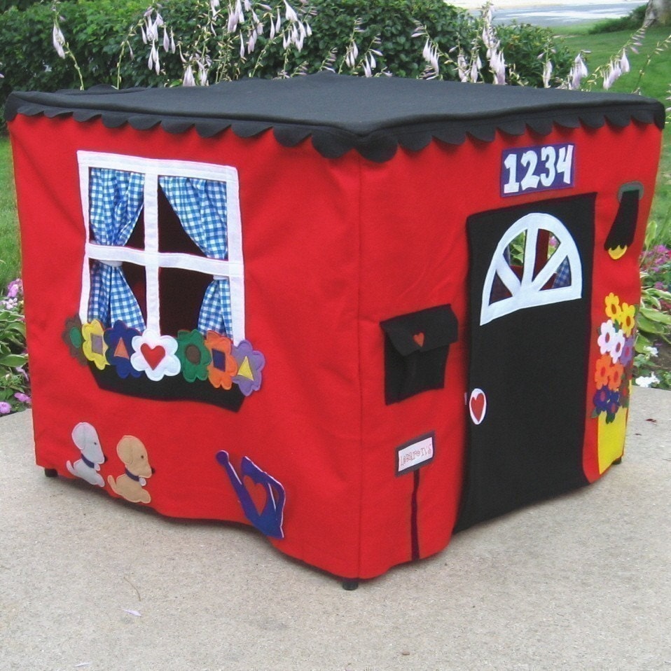 Card Table Playhouse Pattern, Deluxe Edition, eBook Instant Download, sew playhouse seen on the Today Show, LOTS of pictures, over 40 pages