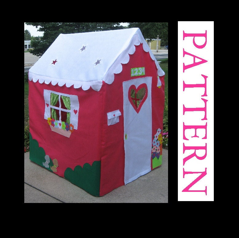 Playhouse Pattern, Sew a Large Playhouse to Fit a PVC Frame, ebook only, INSTANT download after purchase