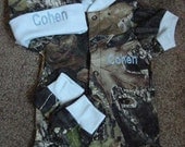 Mossy Oak Camo Camouflage 3PC Baby Infant Newborn Set Personalized Boy