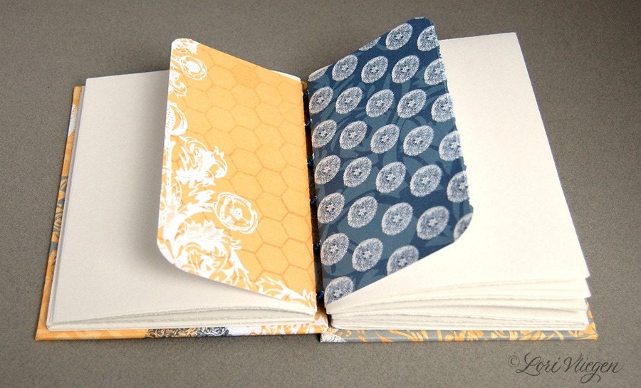 dandelions - blank coptic hardcover journal