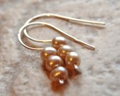 Champagne Fresh water pearl earrings