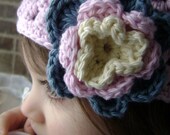 Belle- Crochet Hat pattern- Cloche Style Hat with flower- Crochet Pattern ONLY