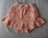 Sherbet Skirtie- Wool Soaker Skirtie- Cloth Diaper Cover- Size Medium