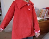 Asymmetrical reversible jacket tutorial and pattern 5y/6y/7y/8y- PDF